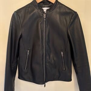 Reiss black leather jacket